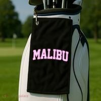 Preppy Varsity Malibu California Golf Towel thumb 2