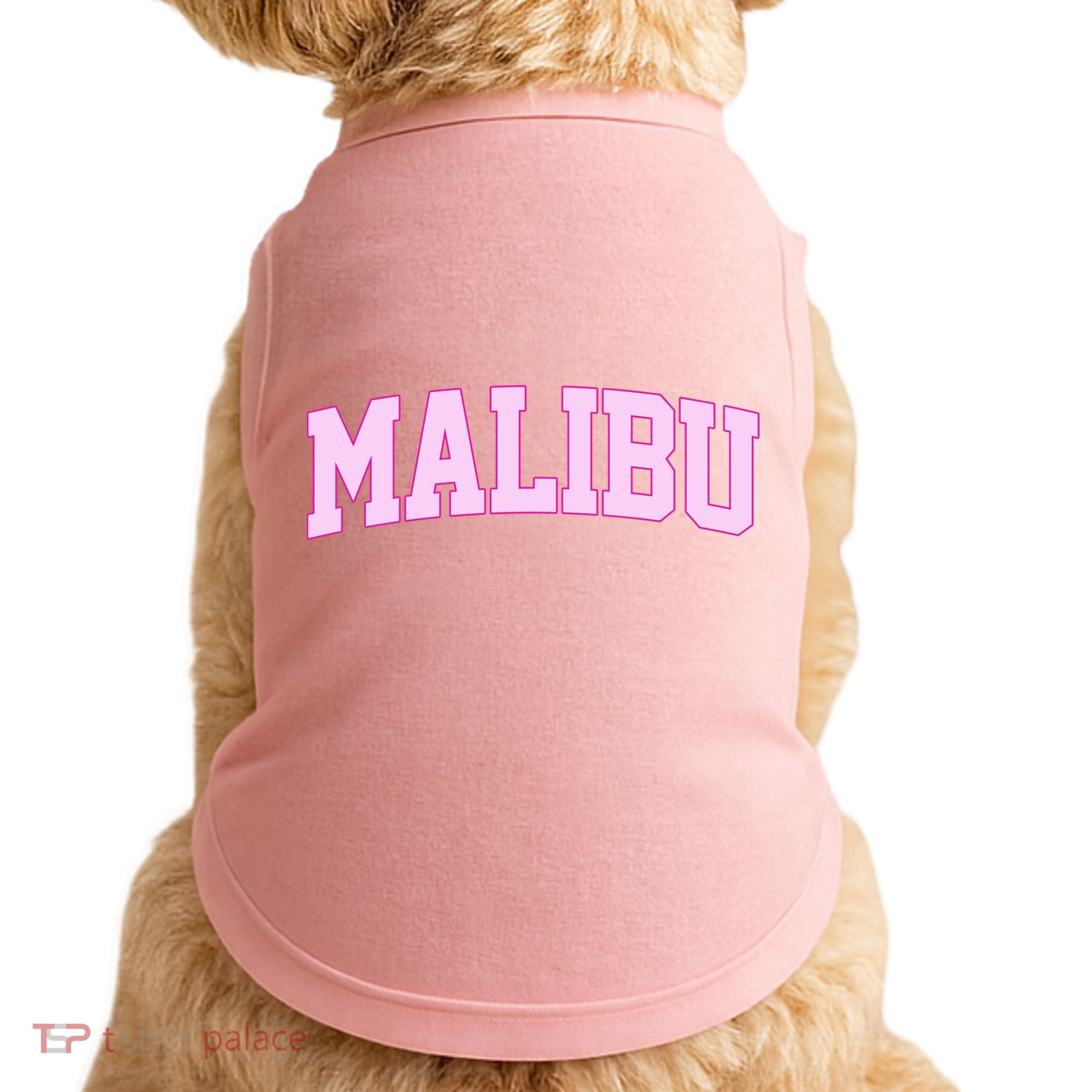 Preppy Varsity Malibu California Doggie Tank