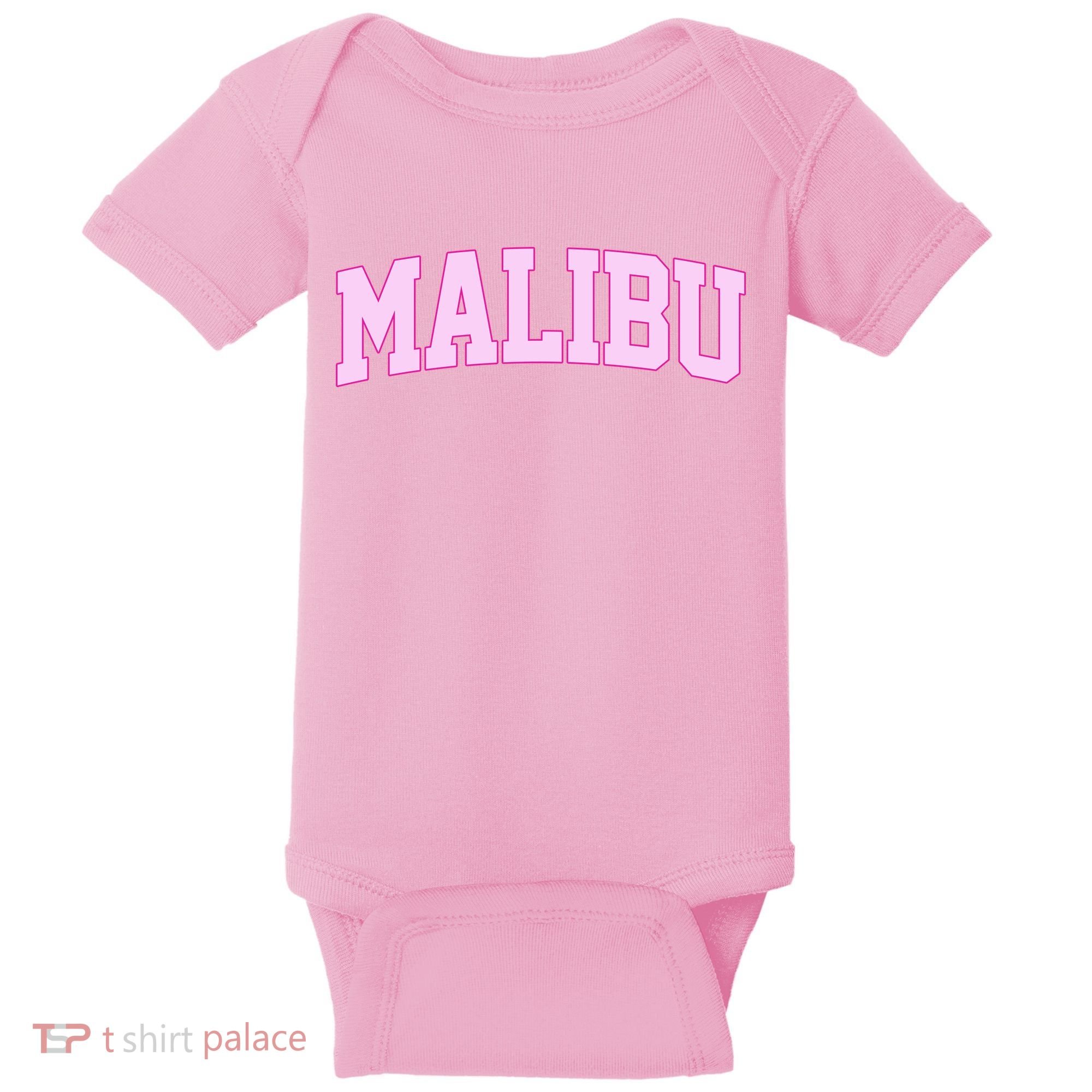 Preppy Varsity Malibu California Baby Bodysuit