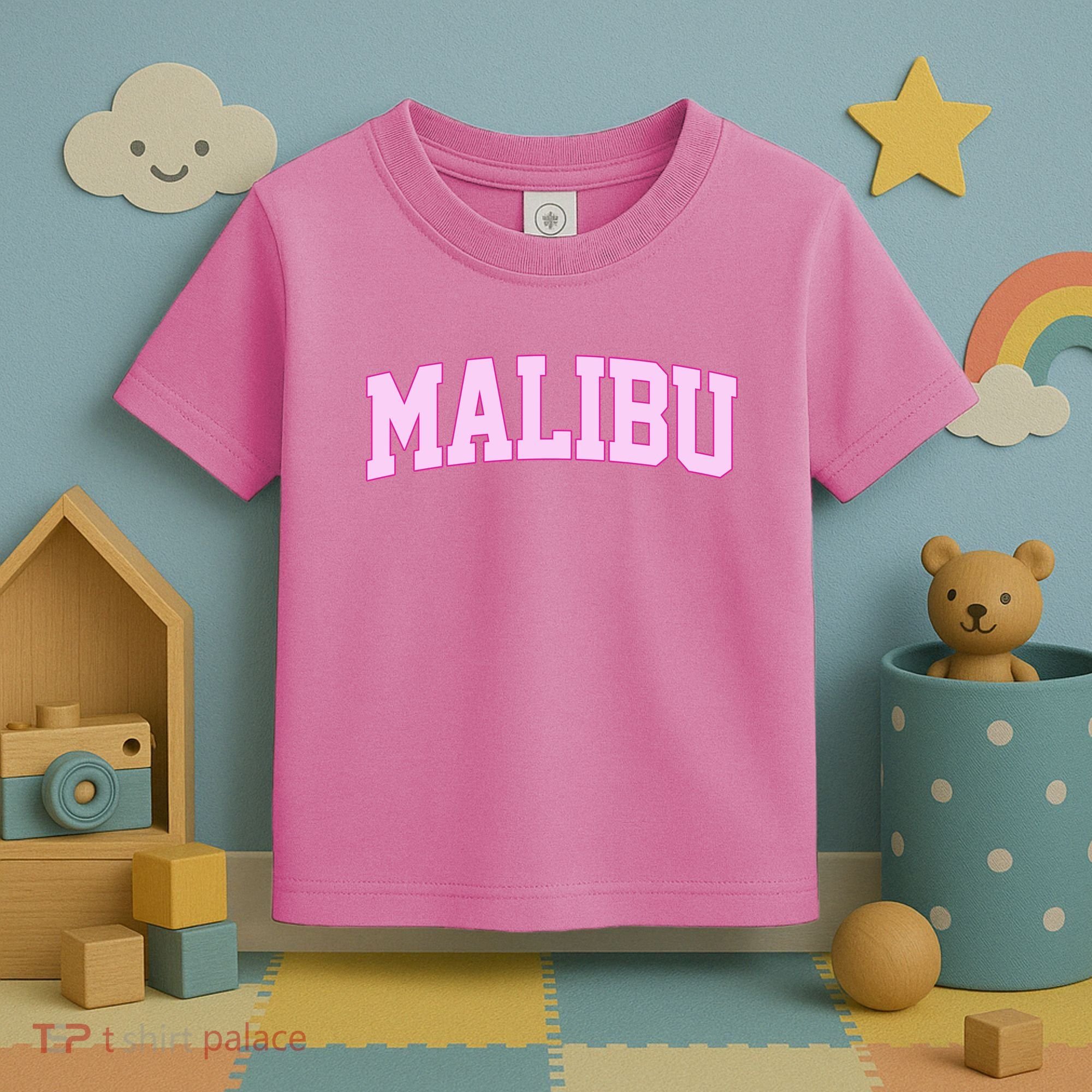 Preppy Varsity Malibu California Toddler T-Shirt