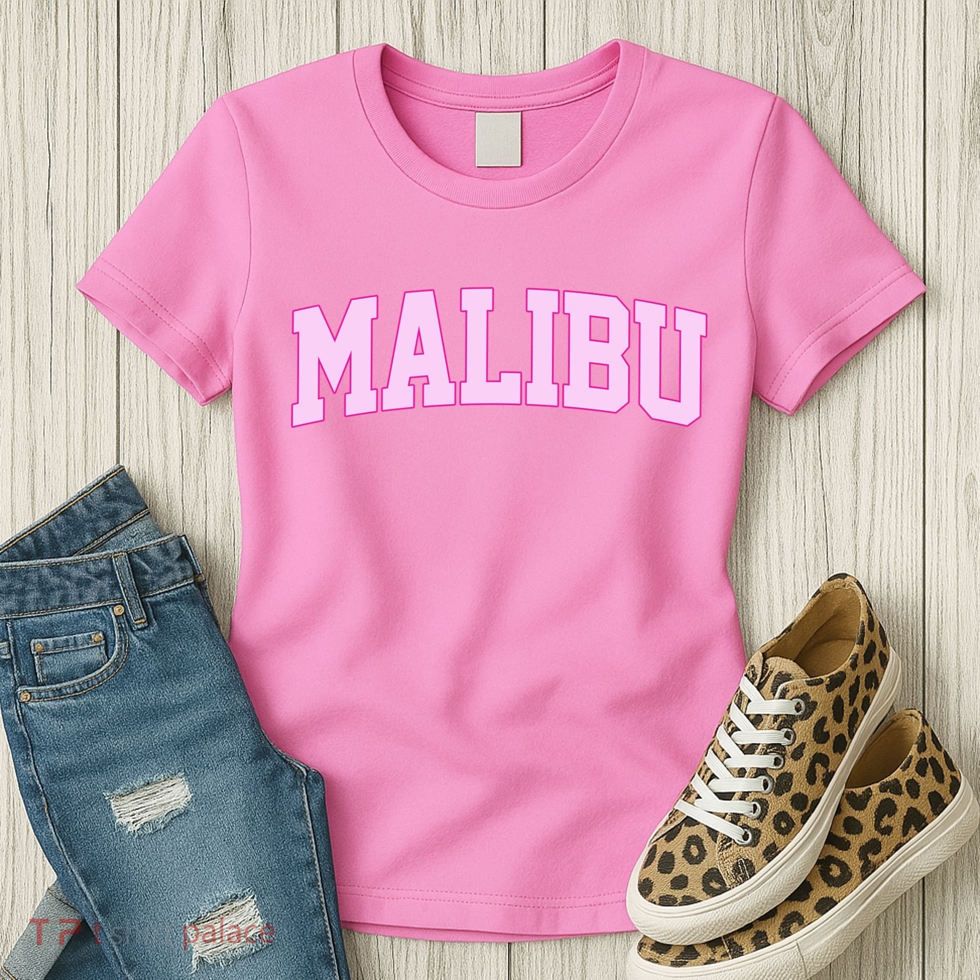 Preppy Varsity Malibu California Women's T-Shirt