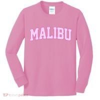 Preppy Varsity Malibu California Kids Long Sleeve Shirt thumb 0