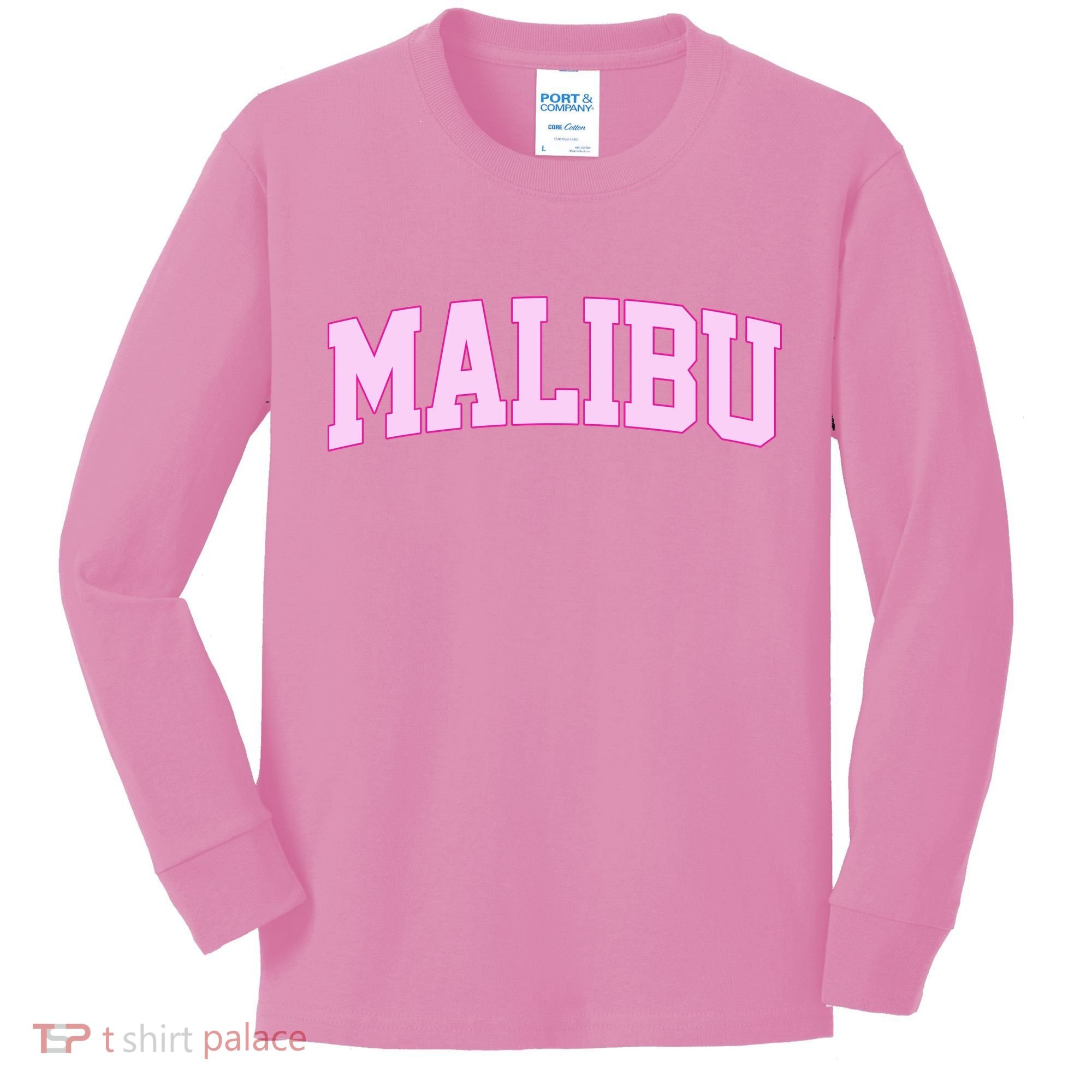 Preppy Varsity Malibu California Kids Long Sleeve Shirt