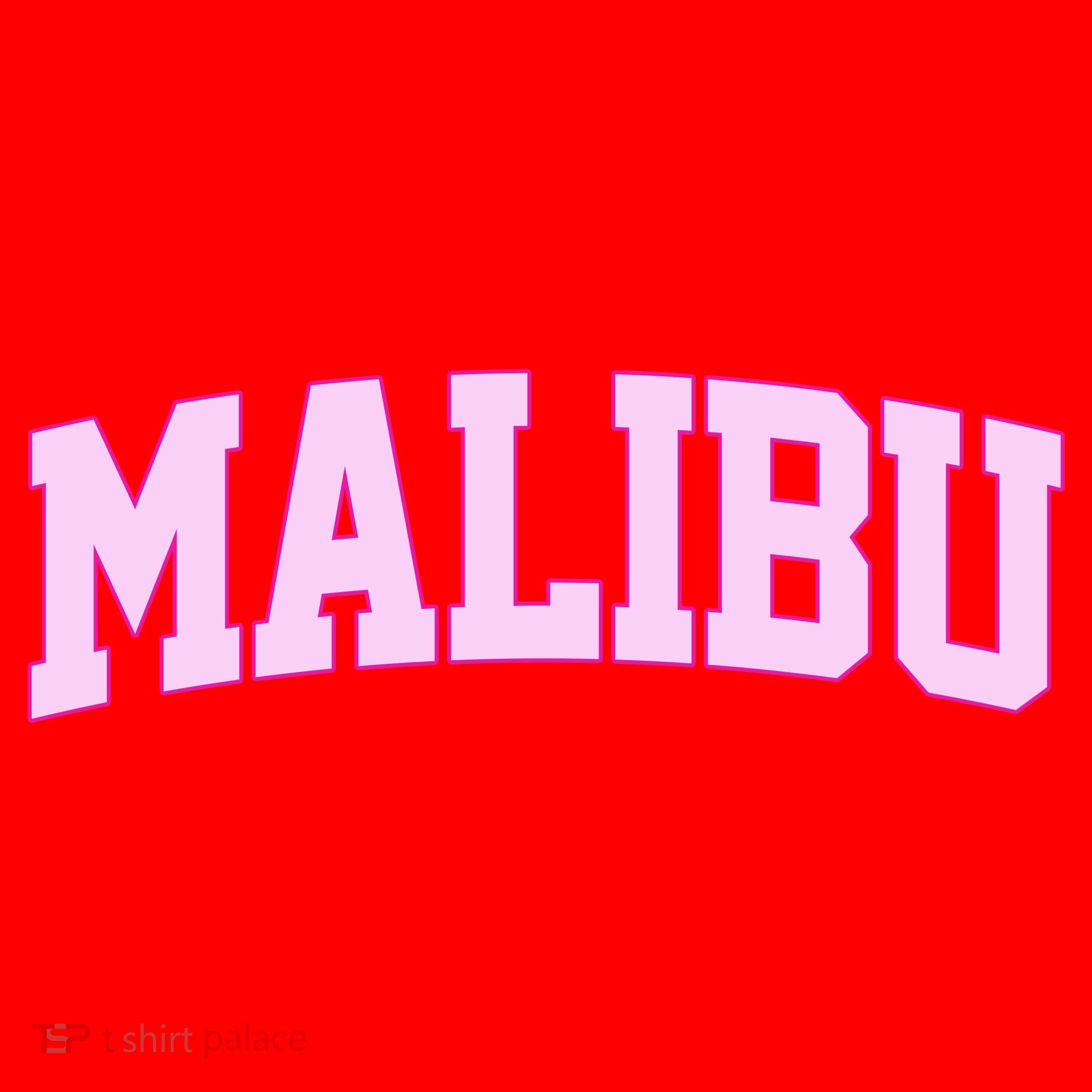 Preppy Varsity Malibu California Santa Hat