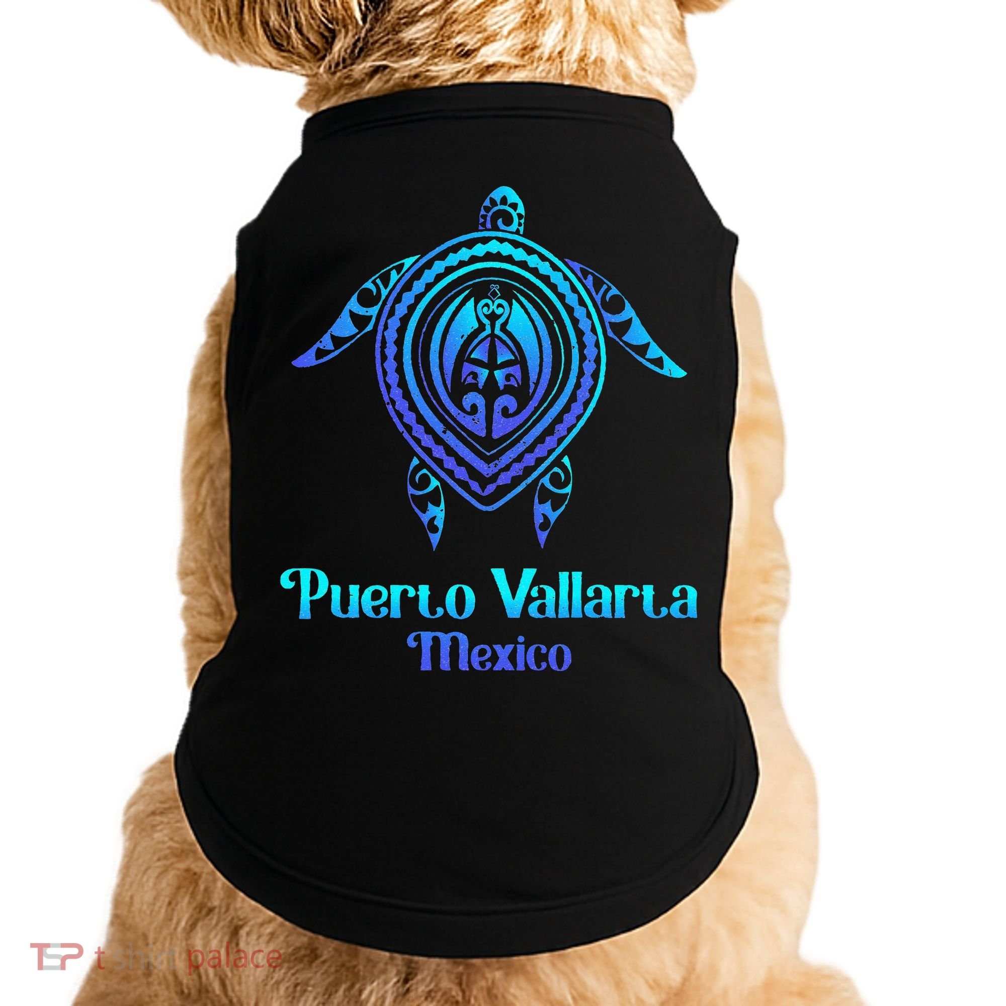 Puerto Vallarta Mexico Souvenirs Tropical Blue Sea Turtle Doggie Tank