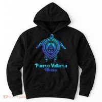 Puerto Vallarta Mexico Souvenirs Tropical Blue Sea Turtle Hoodie thumb 0