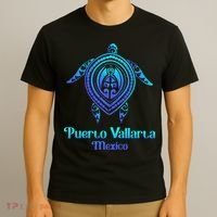 Puerto Vallarta Mexico Souvenirs Tropical Blue Sea Turtle T-Shirt thumb 3