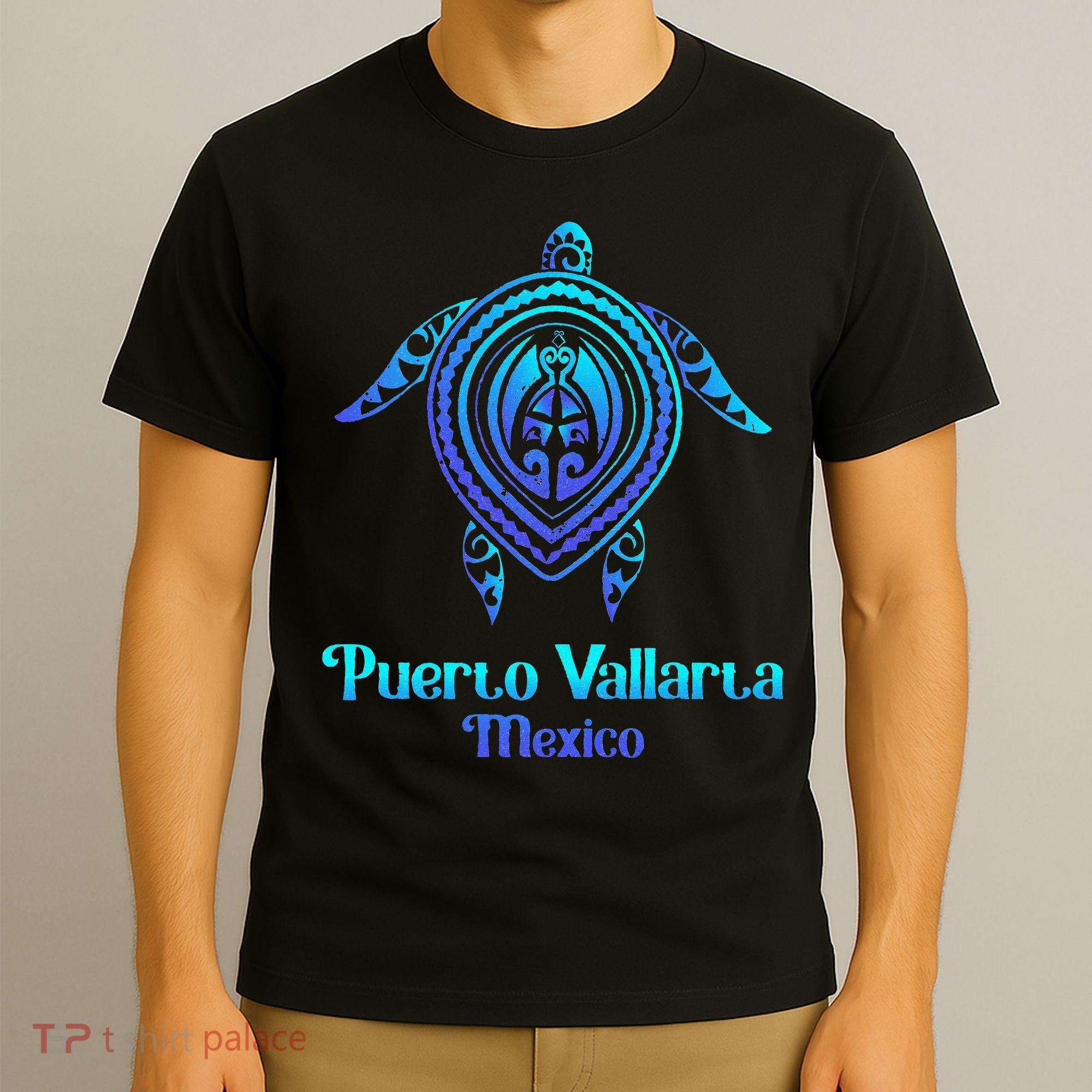 Puerto Vallarta Mexico Souvenirs Tropical Blue Sea Turtle T-Shirt