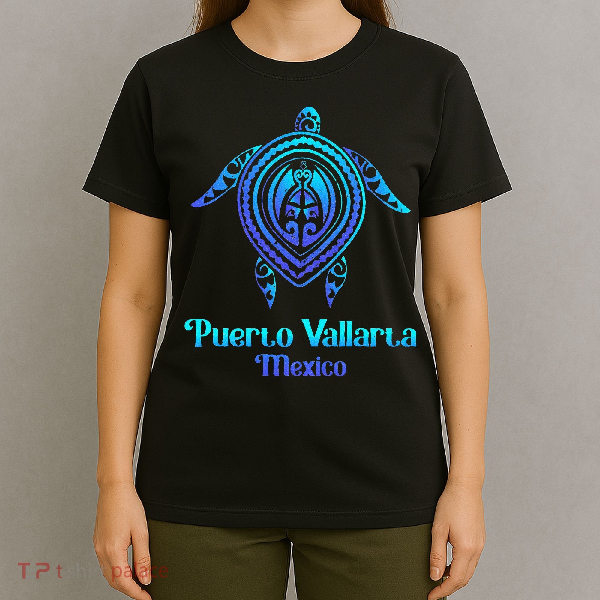 Puerto Vallarta Mexico Souvenirs Tropical Blue Sea Turtle T-Shirt