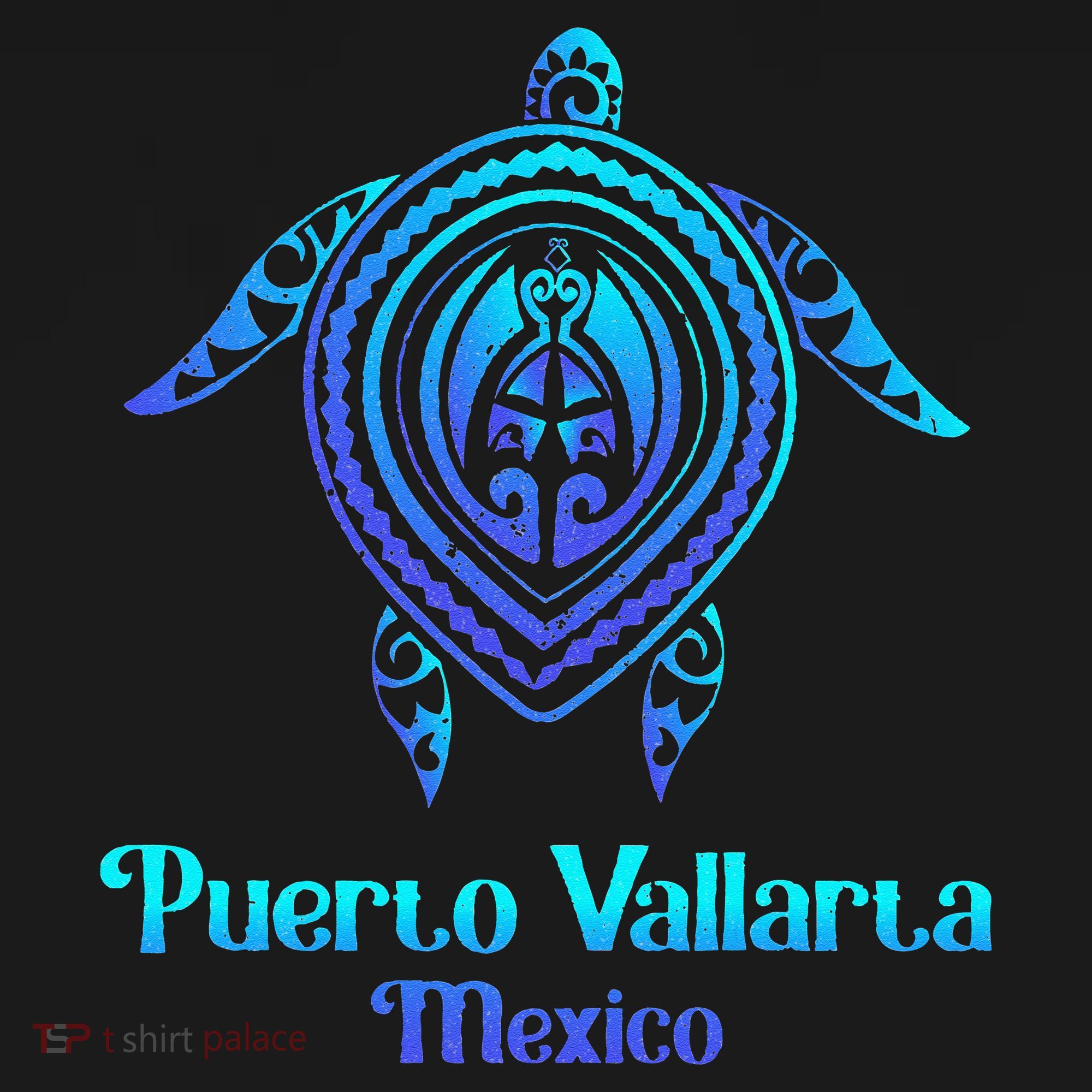 Puerto Vallarta Mexico Souvenirs Tropical Blue Sea Turtle Women's Tank Top
