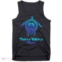 Puerto Vallarta Mexico Souvenirs Tropical Blue Sea Turtle Tank Top thumb 0