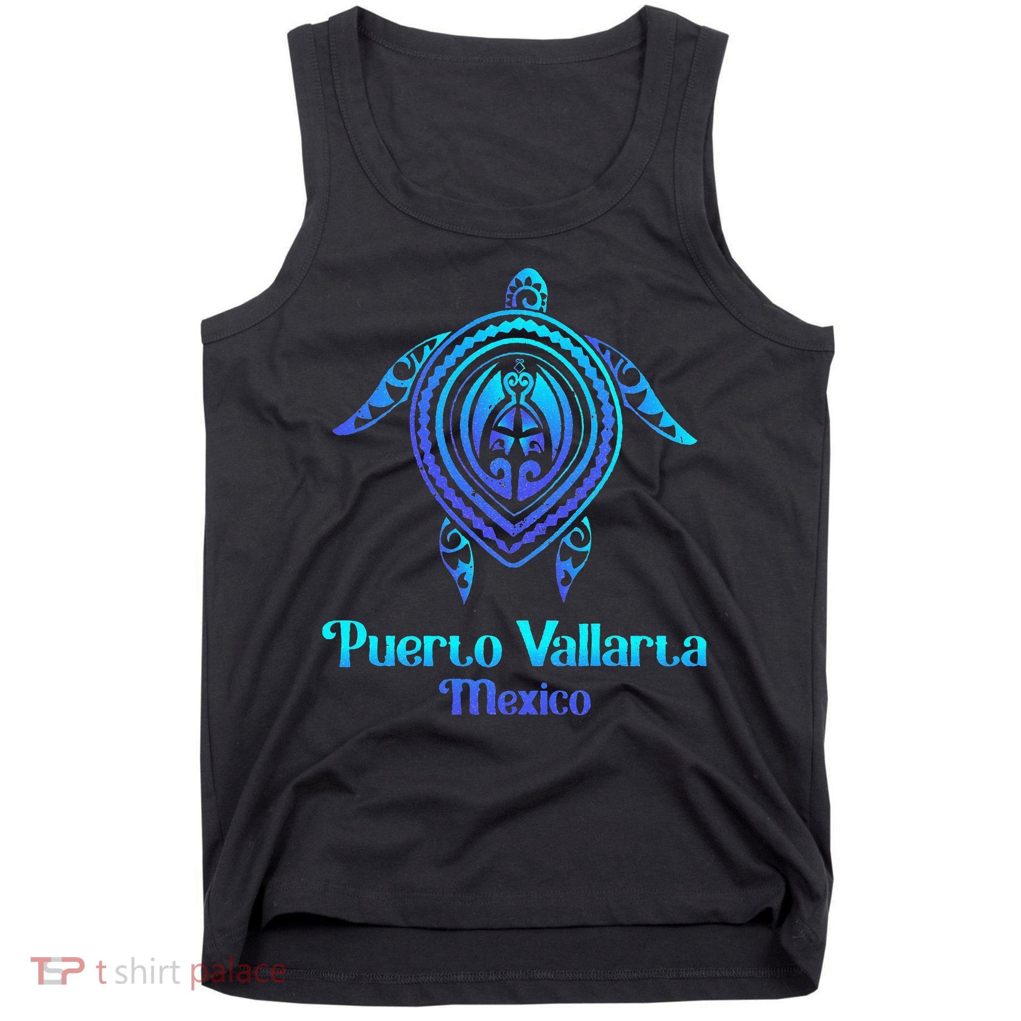 Puerto Vallarta Mexico Souvenirs Tropical Blue Sea Turtle Tank Top