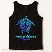 Puerto Vallarta Mexico Souvenirs Tropical Blue Sea Turtle Tank Top thumb 2