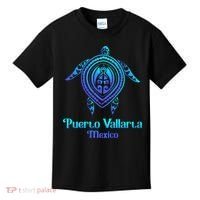 Puerto Vallarta Mexico Souvenirs Tropical Blue Sea Turtle Kids T-Shirt thumb 0
