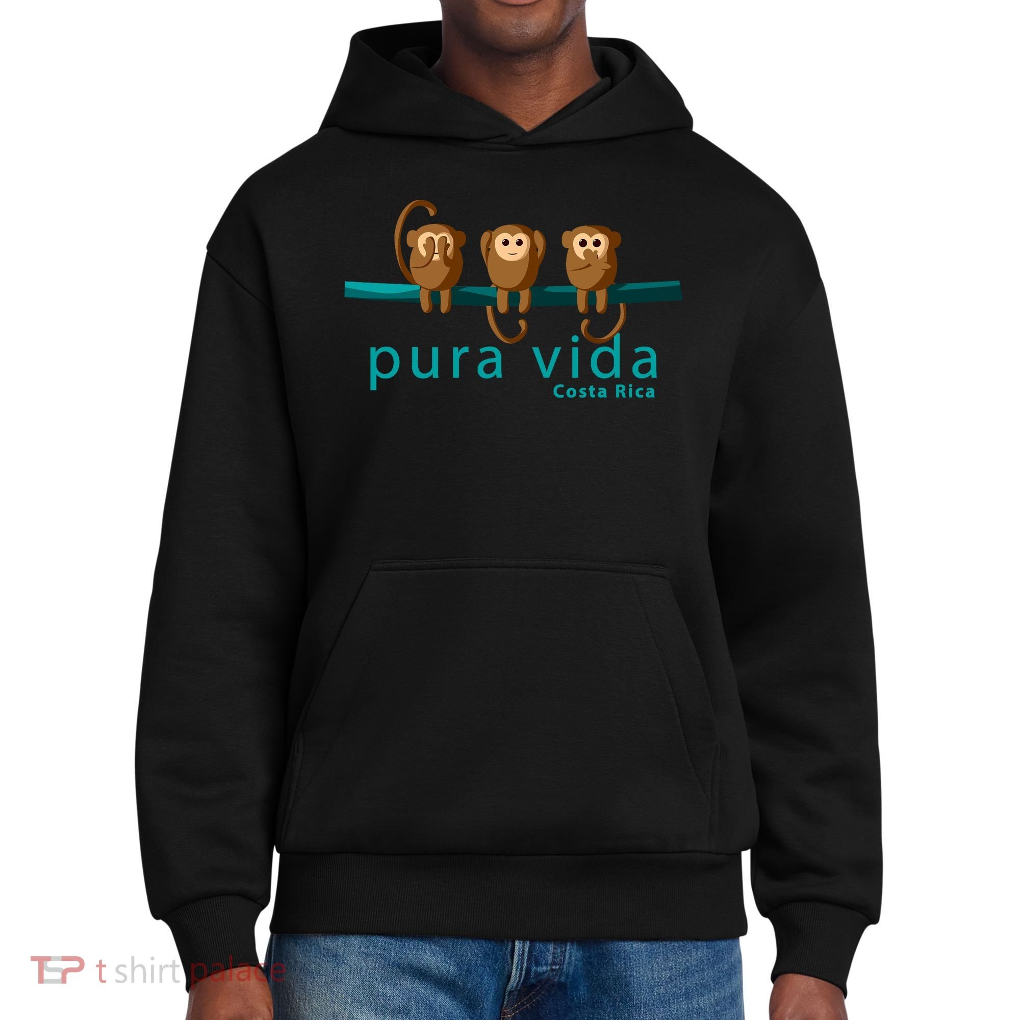 Pura Vida Monkeys Costa Rica District V.I.T. Heavyweight Hoodie