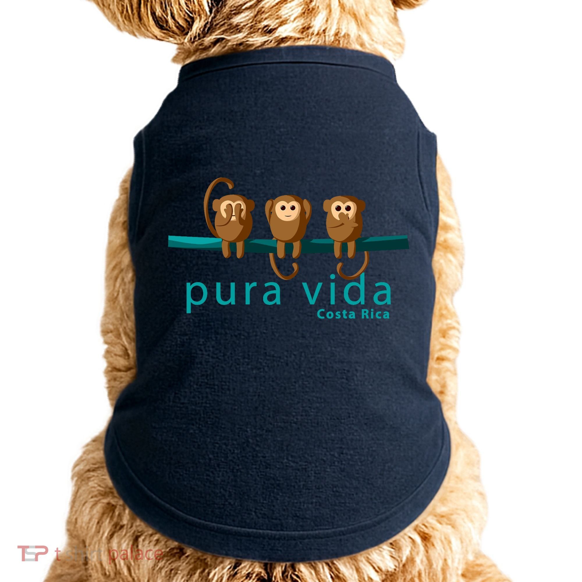 Pura Vida Monkeys Costa Rica Doggie Tank