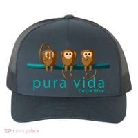 Pura Vida Monkeys Costa Rica Yupoong Adult 5-Panel Trucker Hat thumb 0