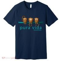 Pura Vida Monkeys Costa Rica Premium T-Shirt thumb 0