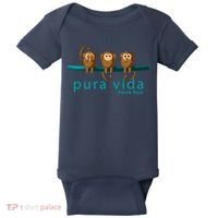 Pura Vida Monkeys Costa Rica Baby Bodysuit thumb 0