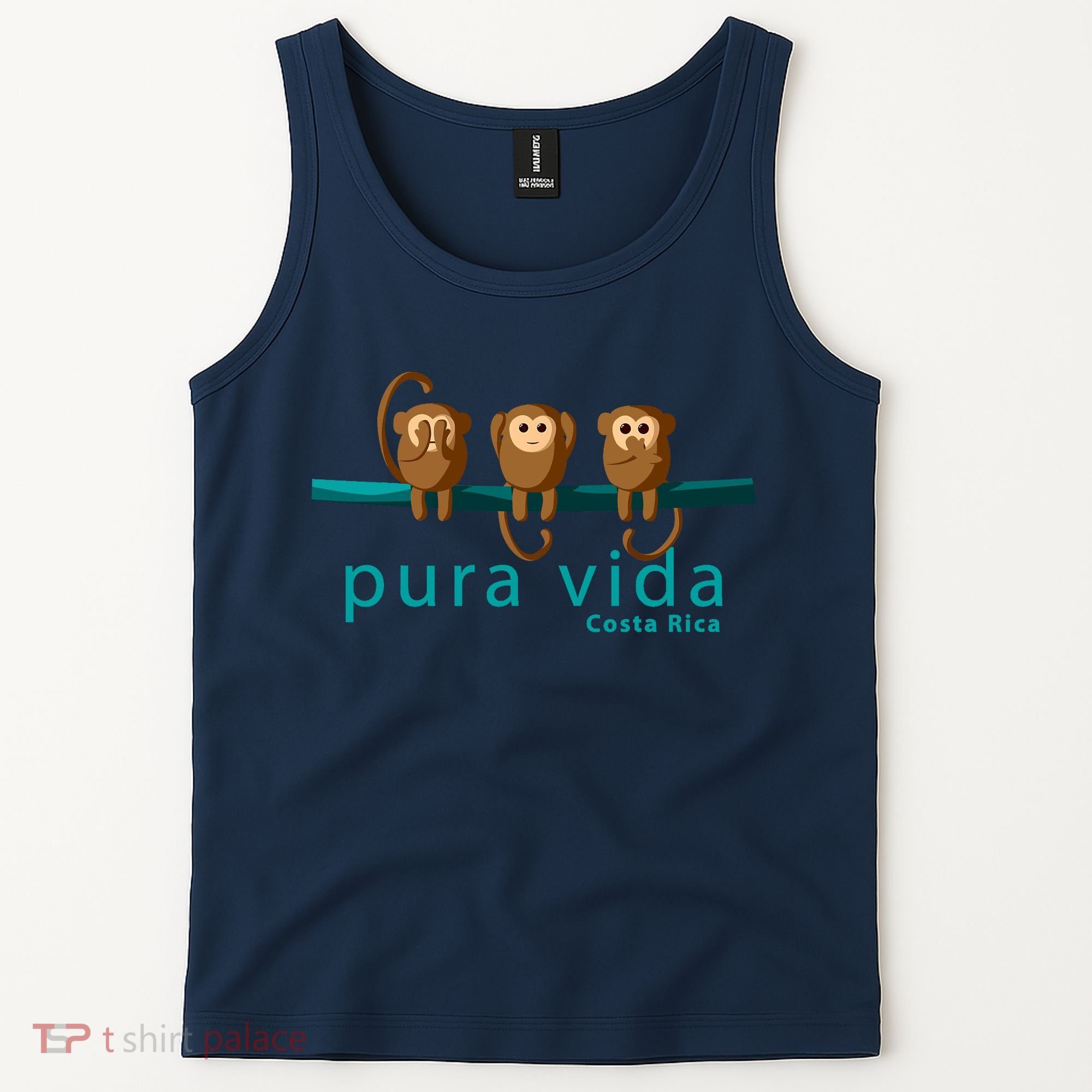 Pura Vida Monkeys Costa Rica Tank Top