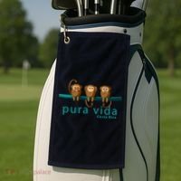 Pura Vida Monkeys Costa Rica Golf Towel thumb 2