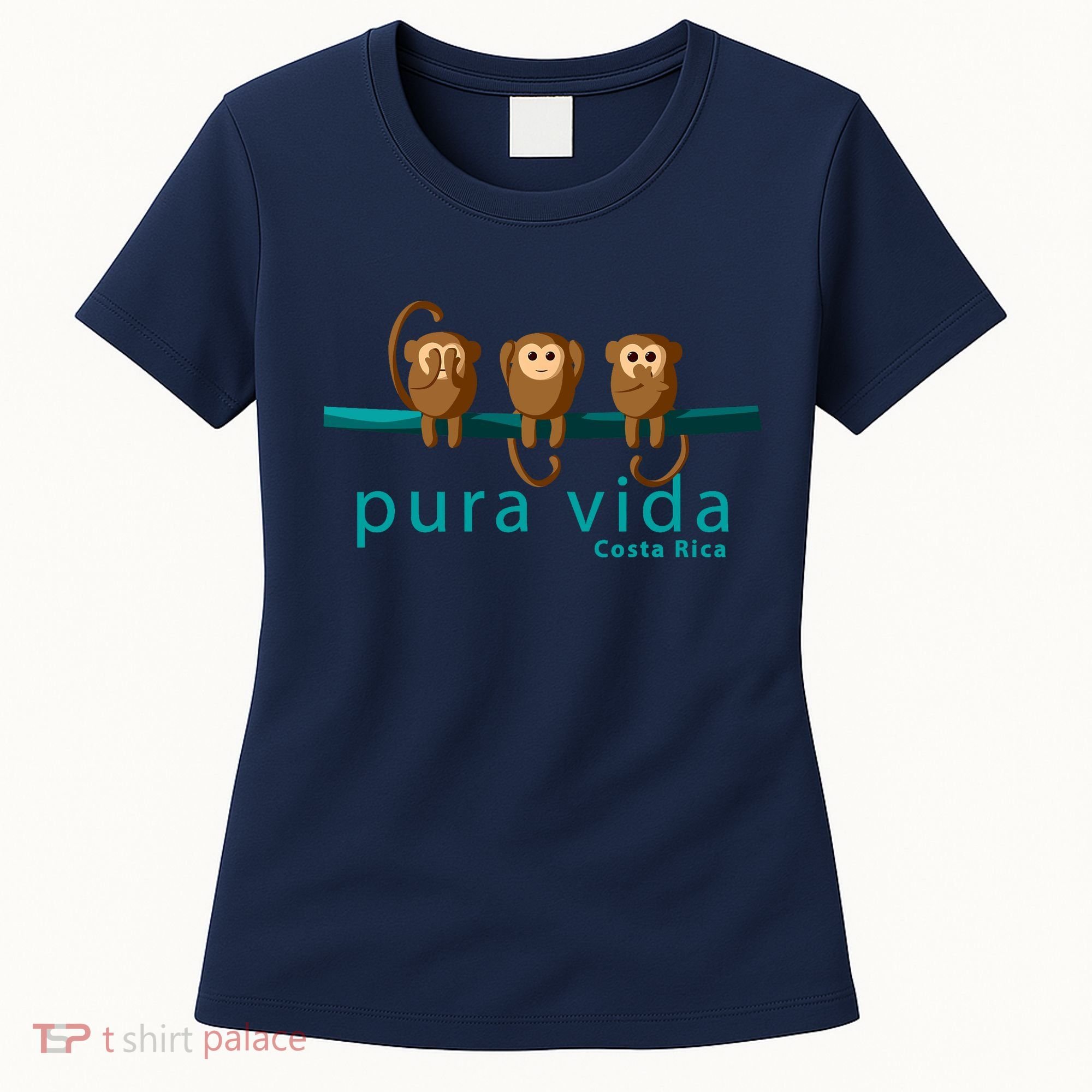 Pura Vida Monkeys Costa Rica Women's T-Shirt