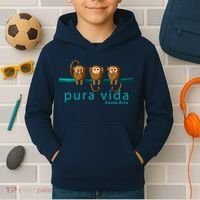 Pura Vida Monkeys Costa Rica Kids Hoodie thumb 2