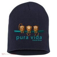 Pura Vida Monkeys Costa Rica Short Acrylic Beanie thumb 0