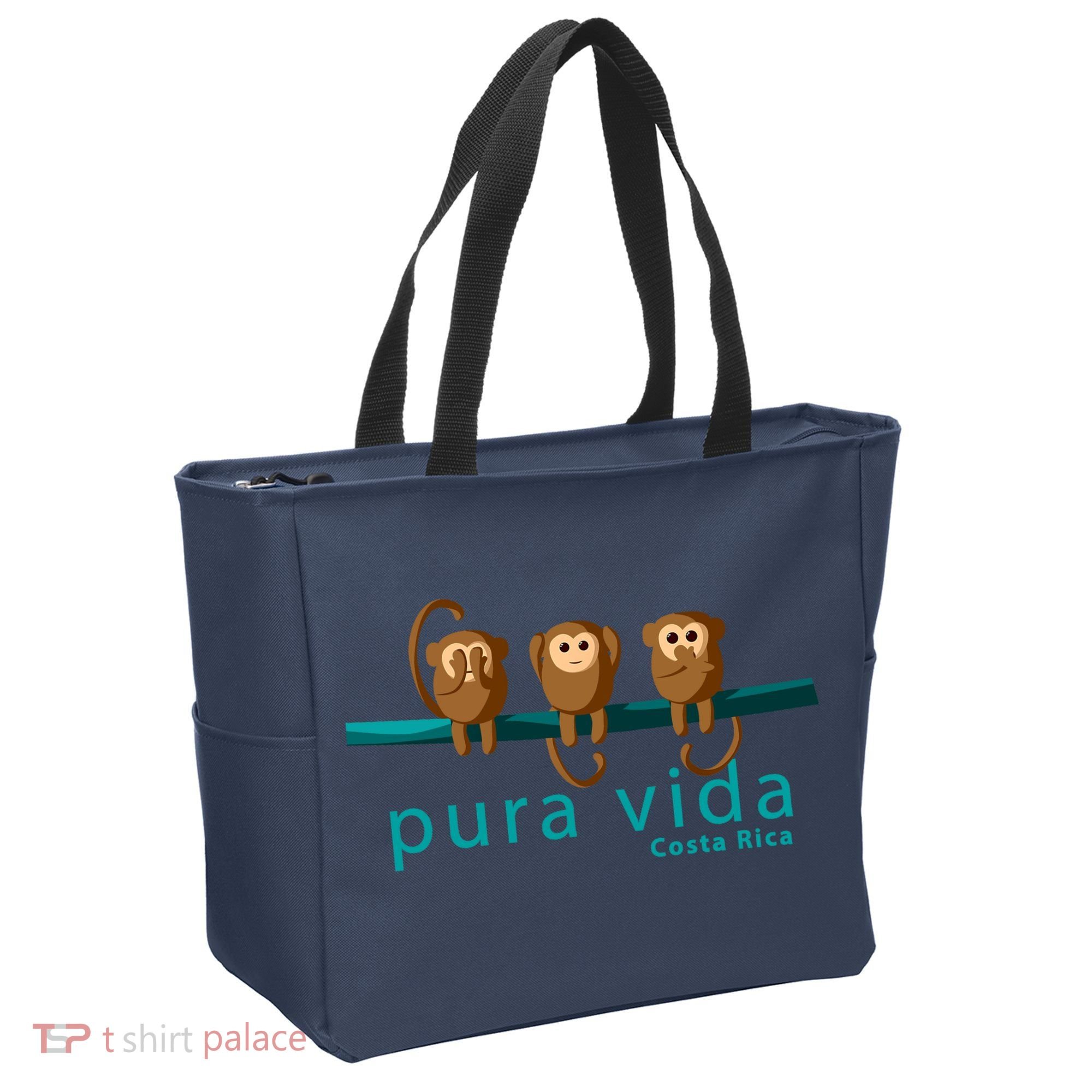 Pura Vida Monkeys Costa Rica Tote Bag
