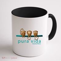 Pura Vida Monkeys Costa Rica Gift Coffee Mug thumb 1