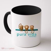 Pura Vida Monkeys Costa Rica Gift Coffee Mug thumb 0