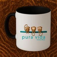 Pura Vida Monkeys Costa Rica Gift Coffee Mug thumb 2