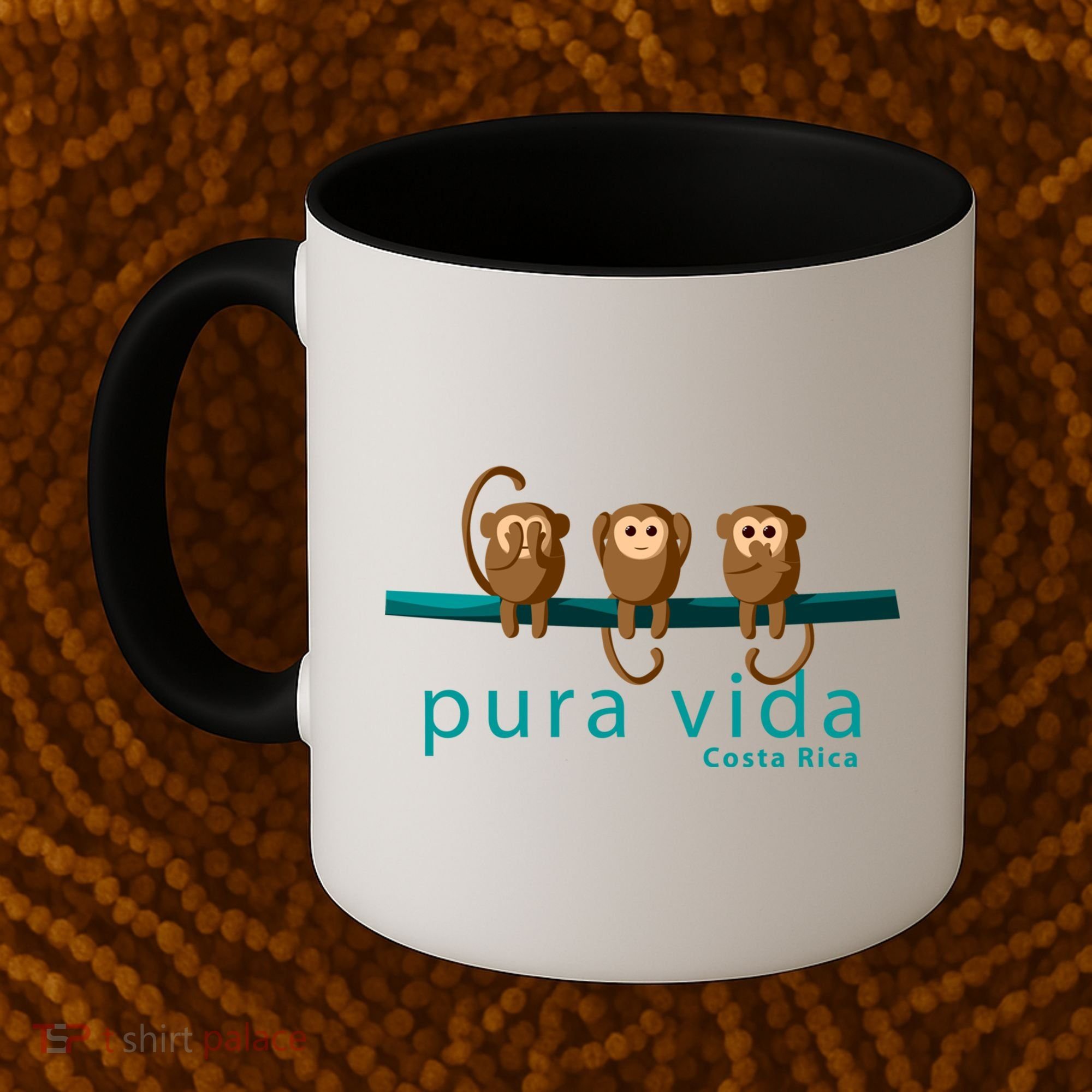 Pura Vida Monkeys Costa Rica Gift Coffee Mug
