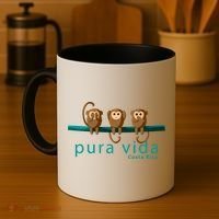 Pura Vida Monkeys Costa Rica Gift Coffee Mug thumb 4