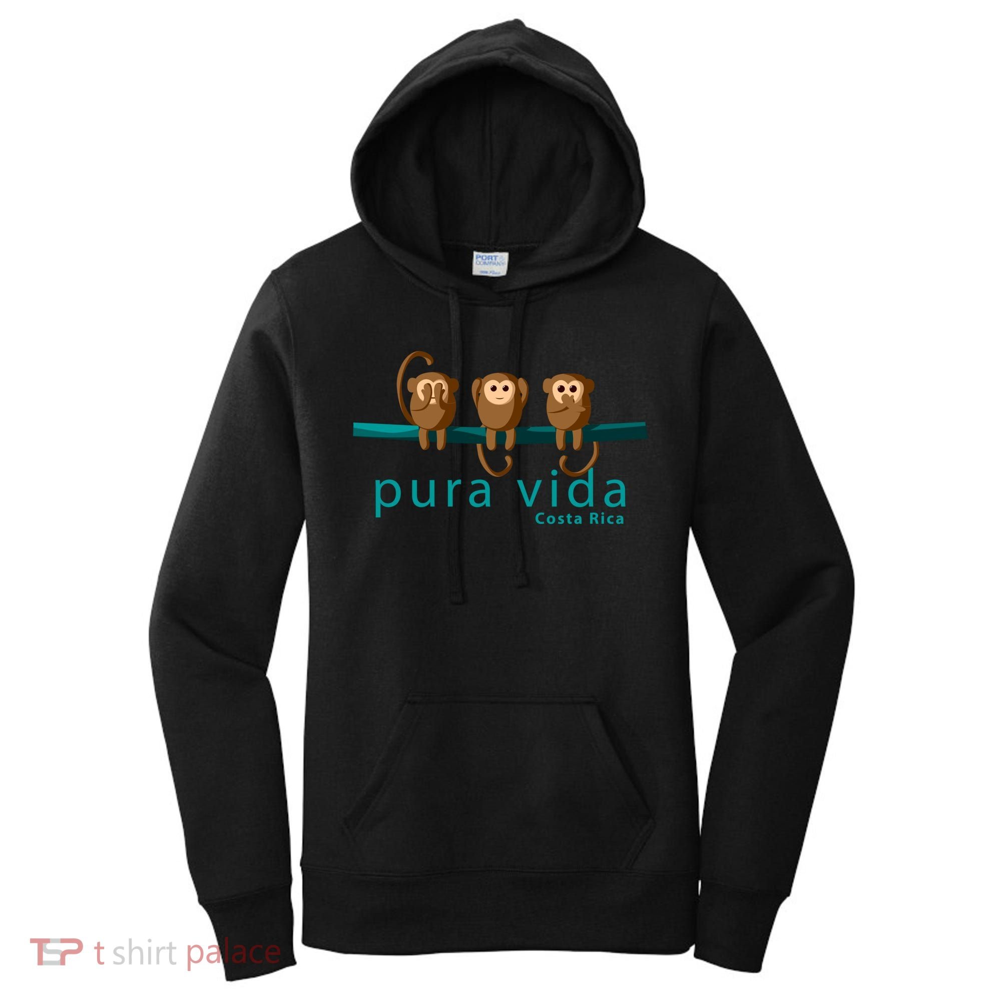Pura Vida Monkeys Costa Rica Gift Women's Hoodie