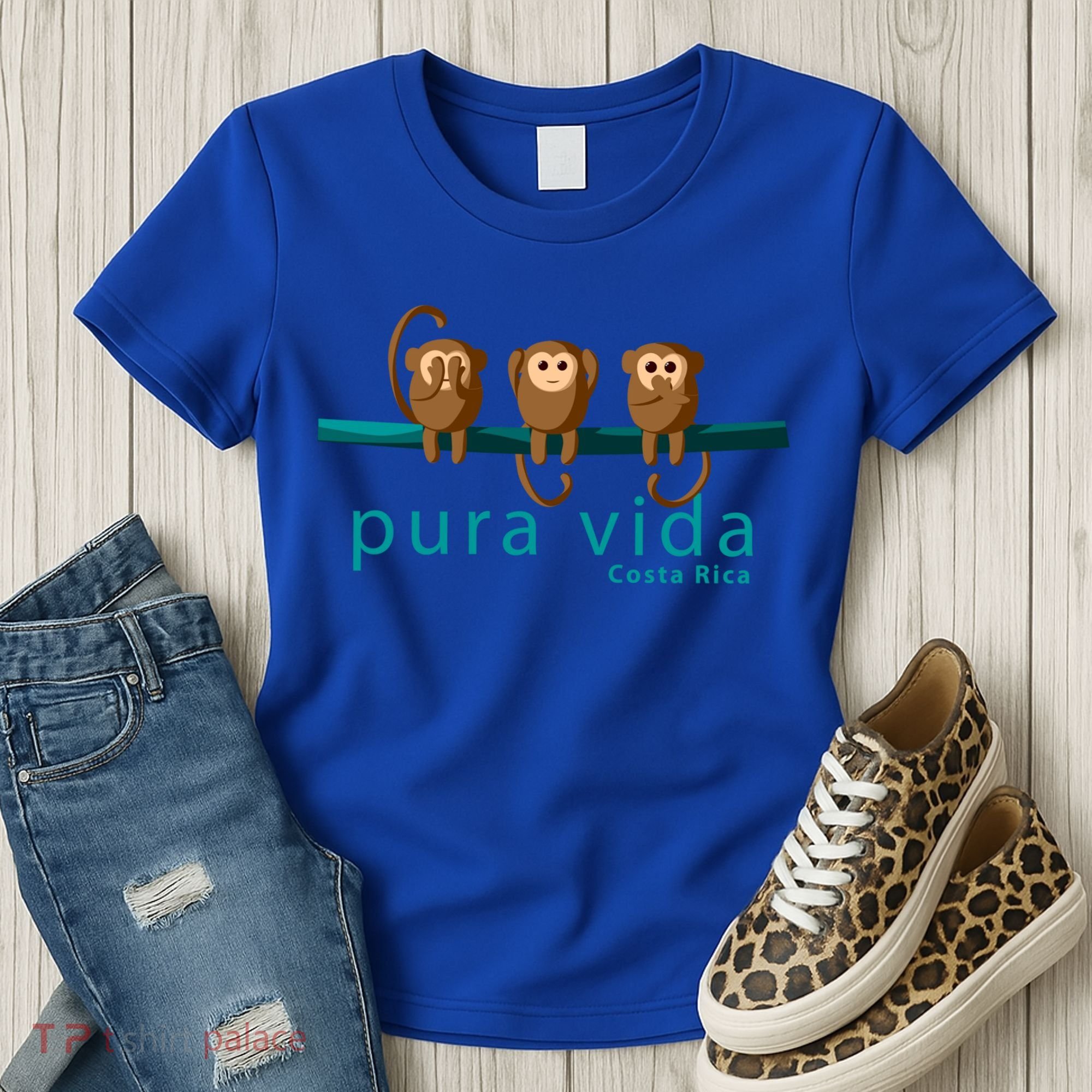 Pura Vida Monkeys Costa Rica Gift Women's T-Shirt