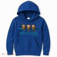 Pura Vida Monkeys Costa Rica Gift Kids Hoodie thumb 0