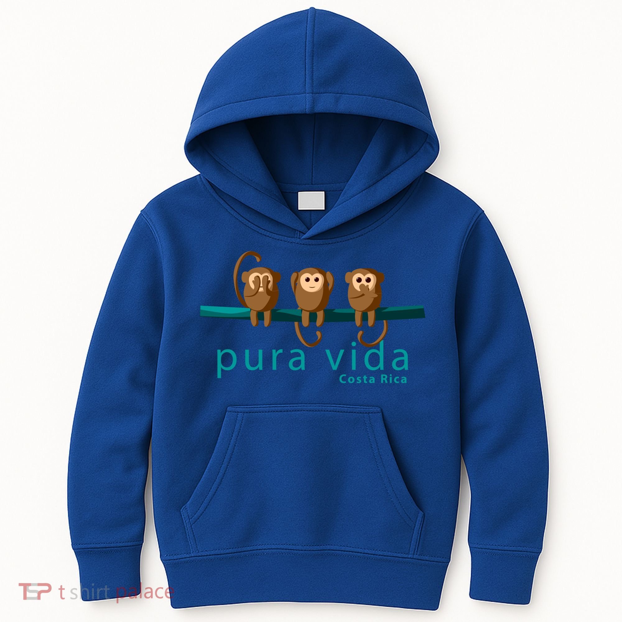 Pura Vida Monkeys Costa Rica Gift Kids Hoodie