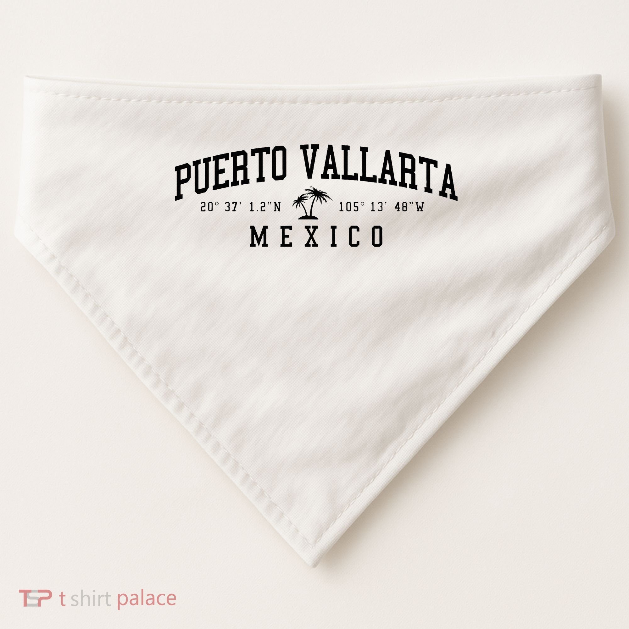 Puerto Vallarta Mexico Beach USA-Made Doggie Bandana