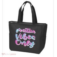 Positive Vibes Only Fun Quote Tote Bag thumb 3