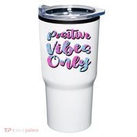 Positive Vibes Only Fun Quote Tumbler thumb 0