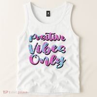 Positive Vibes Only Fun Quote Tank Top thumb 2