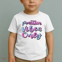 Positive Vibes Only Fun Quote Toddler T-Shirt thumb 2