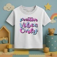 Positive Vibes Only Fun Quote Toddler T-Shirt thumb 3