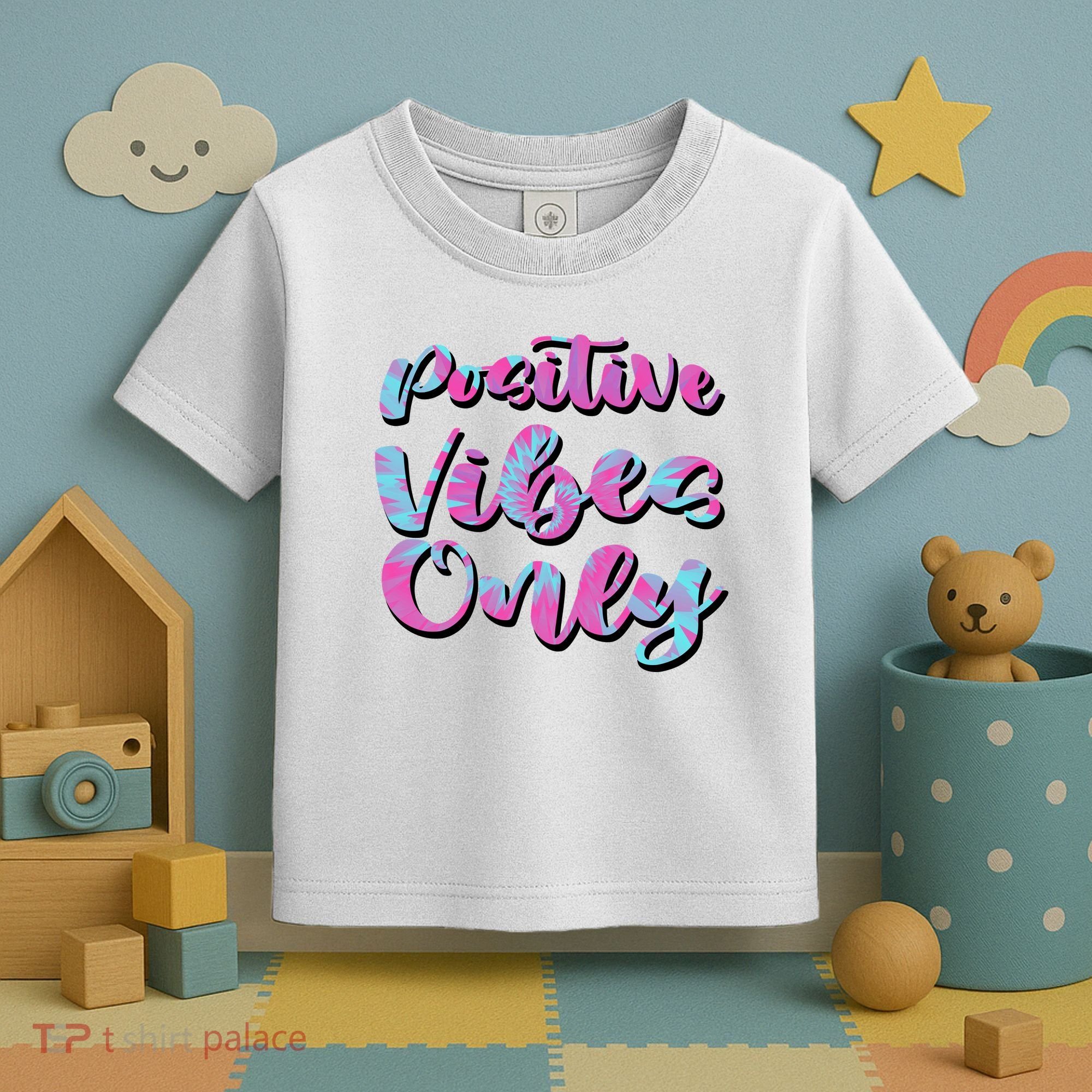 Positive Vibes Only Fun Quote Toddler T-Shirt