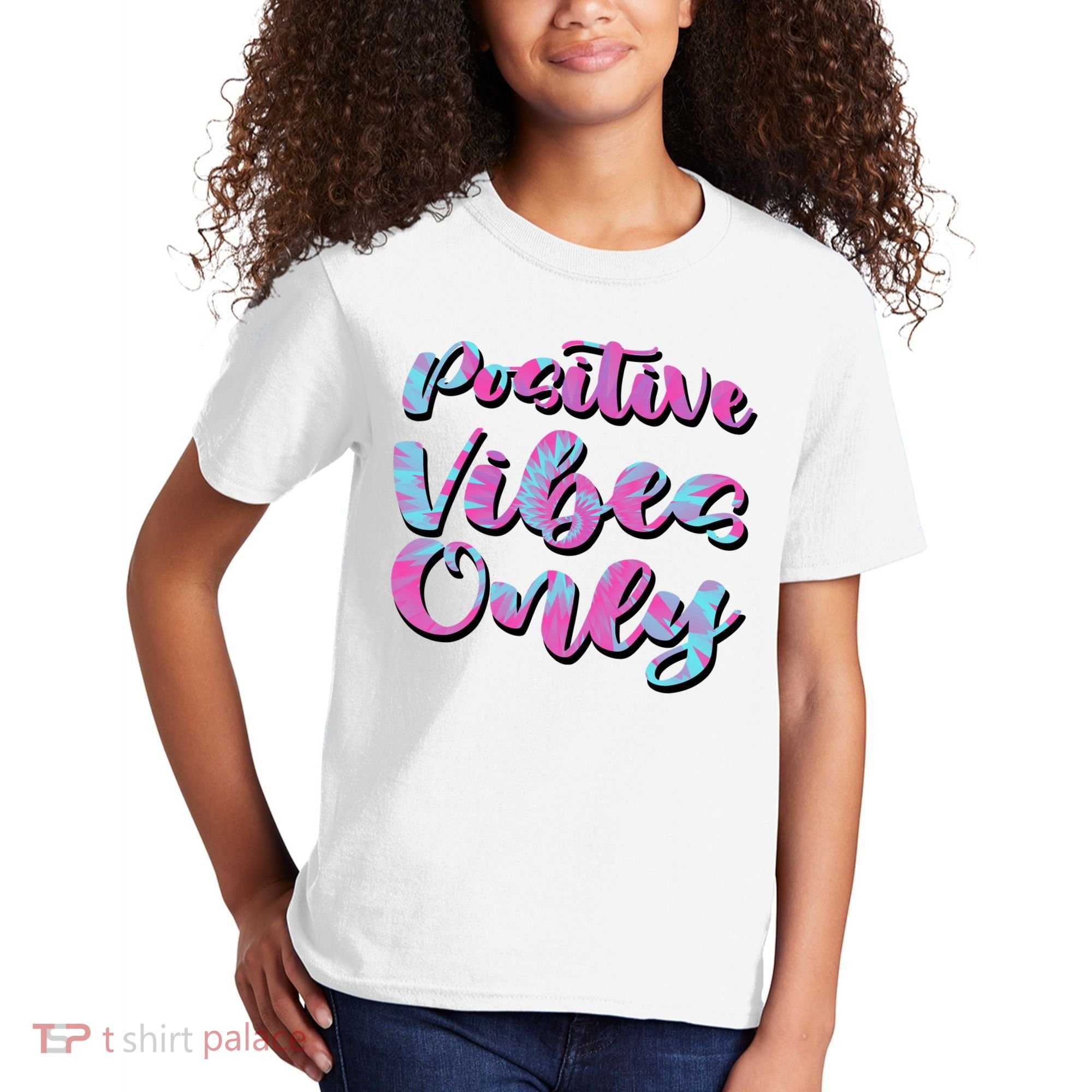 Positive Vibes Only Fun Quote Kids T-Shirt
