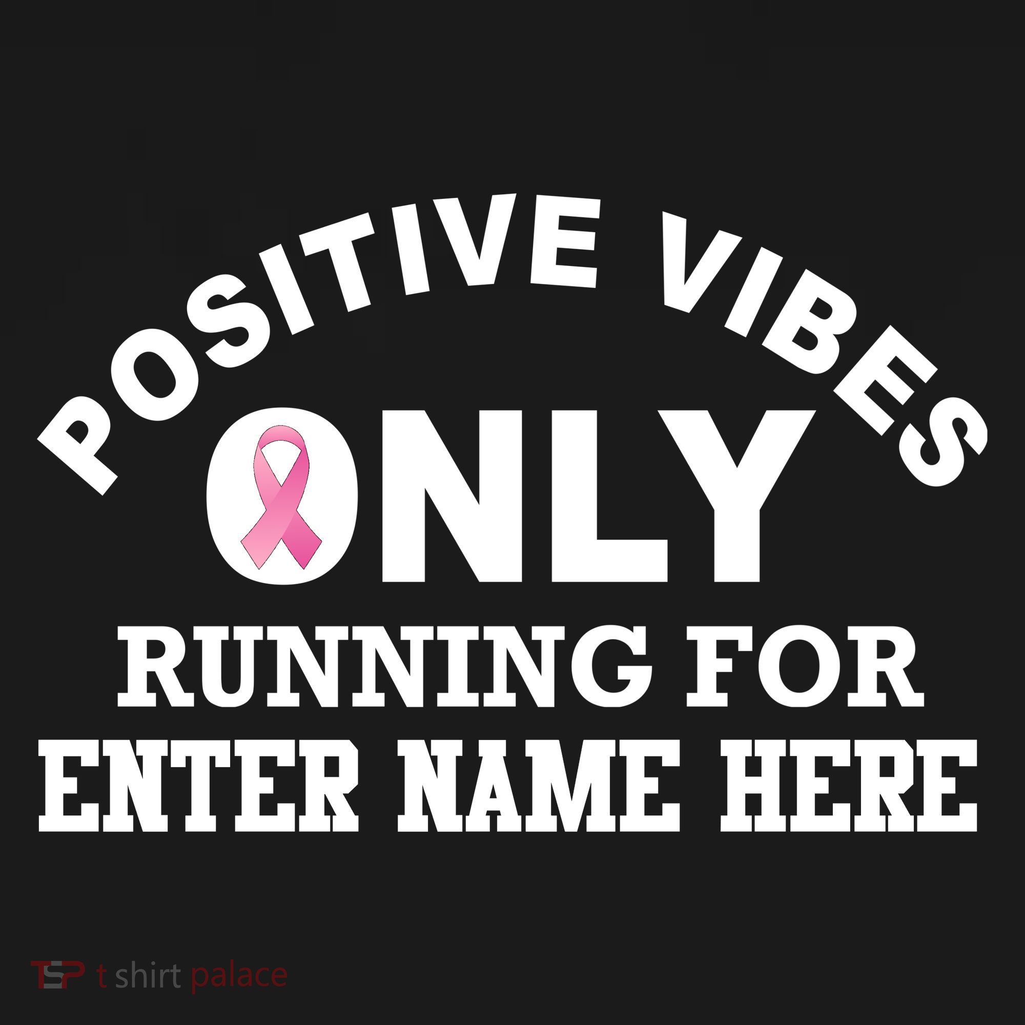 Positives Vibes Only Custom Name Breast Cancer Sweatshirt