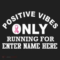 Positives Vibes Only Custom Name Breast Cancer Beanie thumb 2