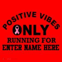 Positives Vibes Only Custom Name Breast Cancer Santa Hat thumb 1