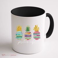Positive Vibe Pineapple Transfer Day Infertility Ivf Mom Dad Coffee Mug thumb 1